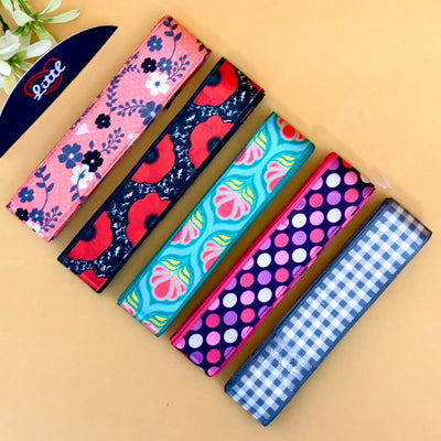 Littl Printed Satin Ribbon Combo Set – Assorted Designs | 5 Pcs × 5 Metres (25m Total) | Bulk Gift Wrapping Ribbons- LRP-8   Littl