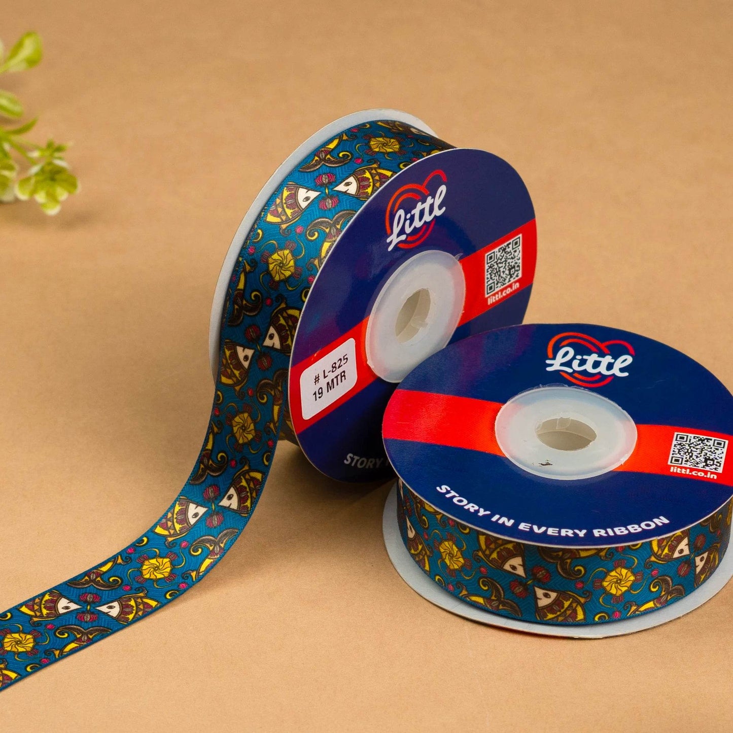 printed satin ribbon- pichrang collection - littl