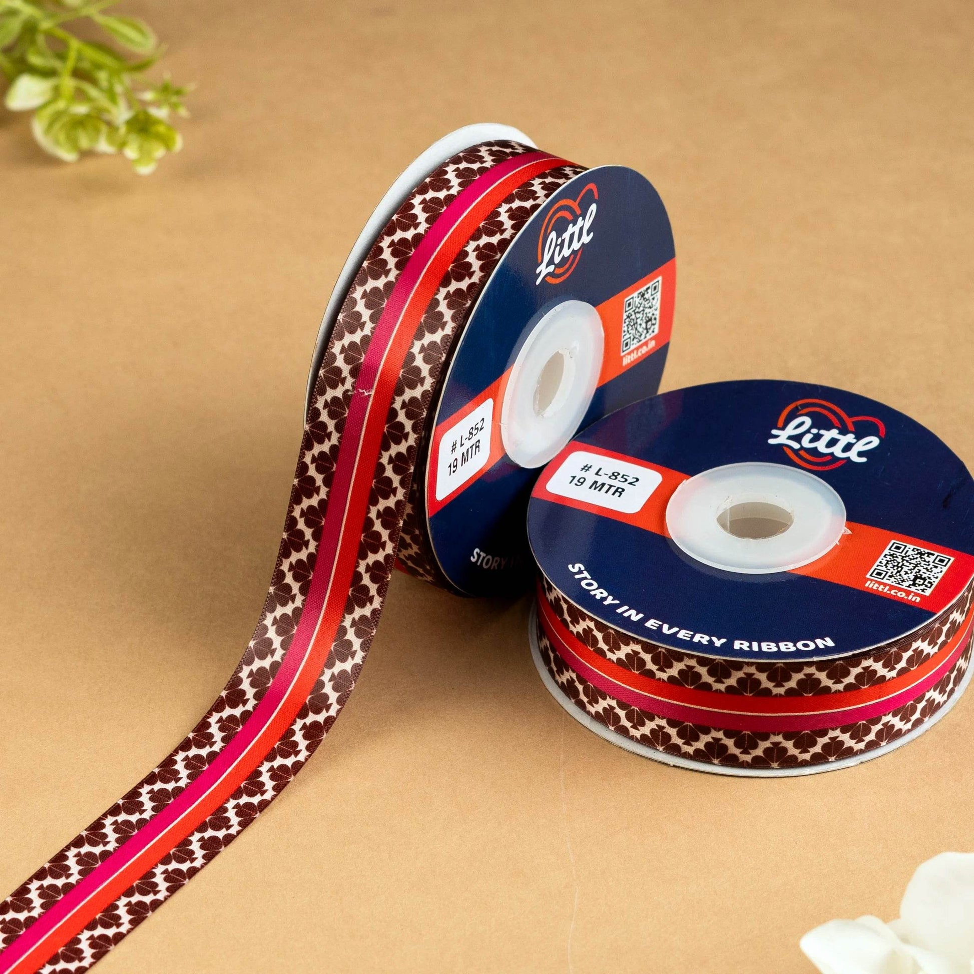 Printed Satin Ribbon- Pichrang Collection - Littl