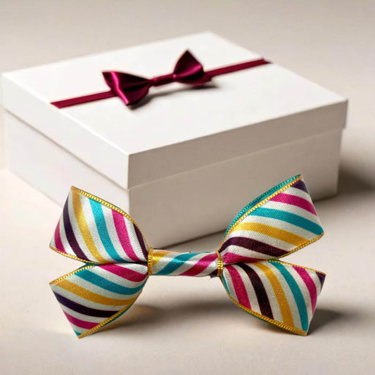 Printed Satin Bows for Gifts & Crafts- Littl
