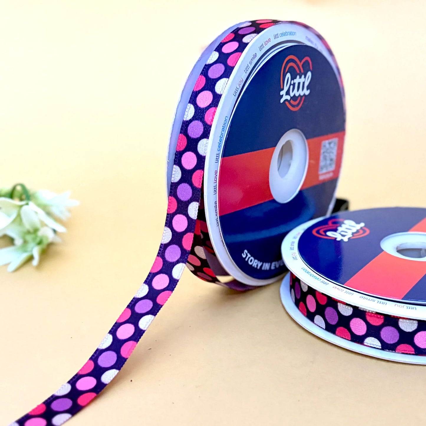 -printed satin ribbon 15mm 23m single face high quality gift wrap-littl