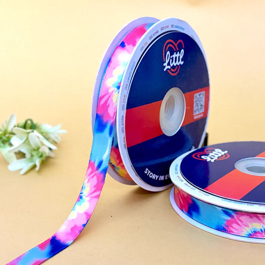 -Printed Satin Ribbon 15mm 23m Single Face High Quality Gift Wrap-Littl