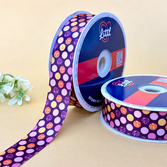 -Printed Satin Ribbon 25mm 23m Halloween Theme Gift Wrap Decor-Littl