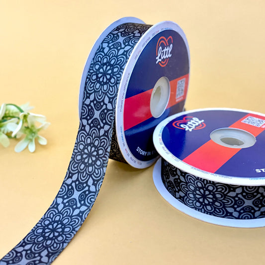 -Multicolor Satin Ribbon 25mm 23m Pack Single Face Gift Wrapping-Littl