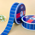Blue Wave Printed Ribbon 25mm - 25mm printed ribbon by Littl India