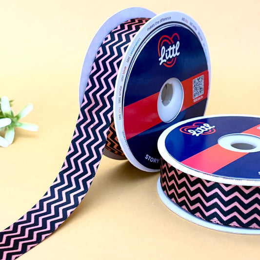 -Multicolor Satin Ribbon 25mm 23m Pack Single Face Gift Wrapping-Littl