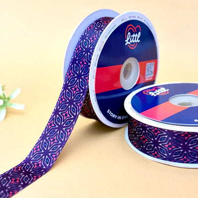 -Multicolor Satin Ribbon 25mm 23m Pack Single Face Gift Wrapping-Littl