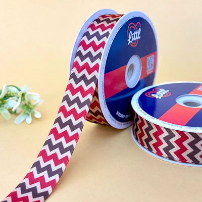 -Multicolor Satin Ribbon 25mm 23m Pack Single Face Gift Wrapping-Littl
