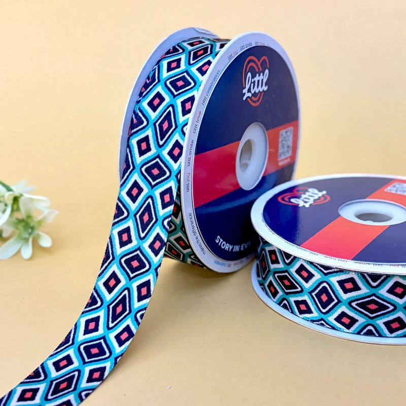 -Multicolor Satin Ribbon 25mm 23m Pack Single Face Gift Wrapping-Littl