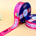 Happy Diwali Printed Ribbon 25mm - Sea Green - printed satin ribbon by Littl India