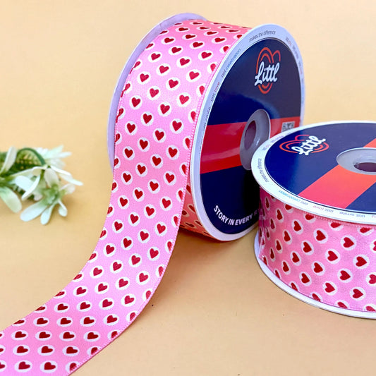 Ribbon-Multi Color Printed Ribbon 40mm 23m Single Face Satin Craft Wrap-Littl
