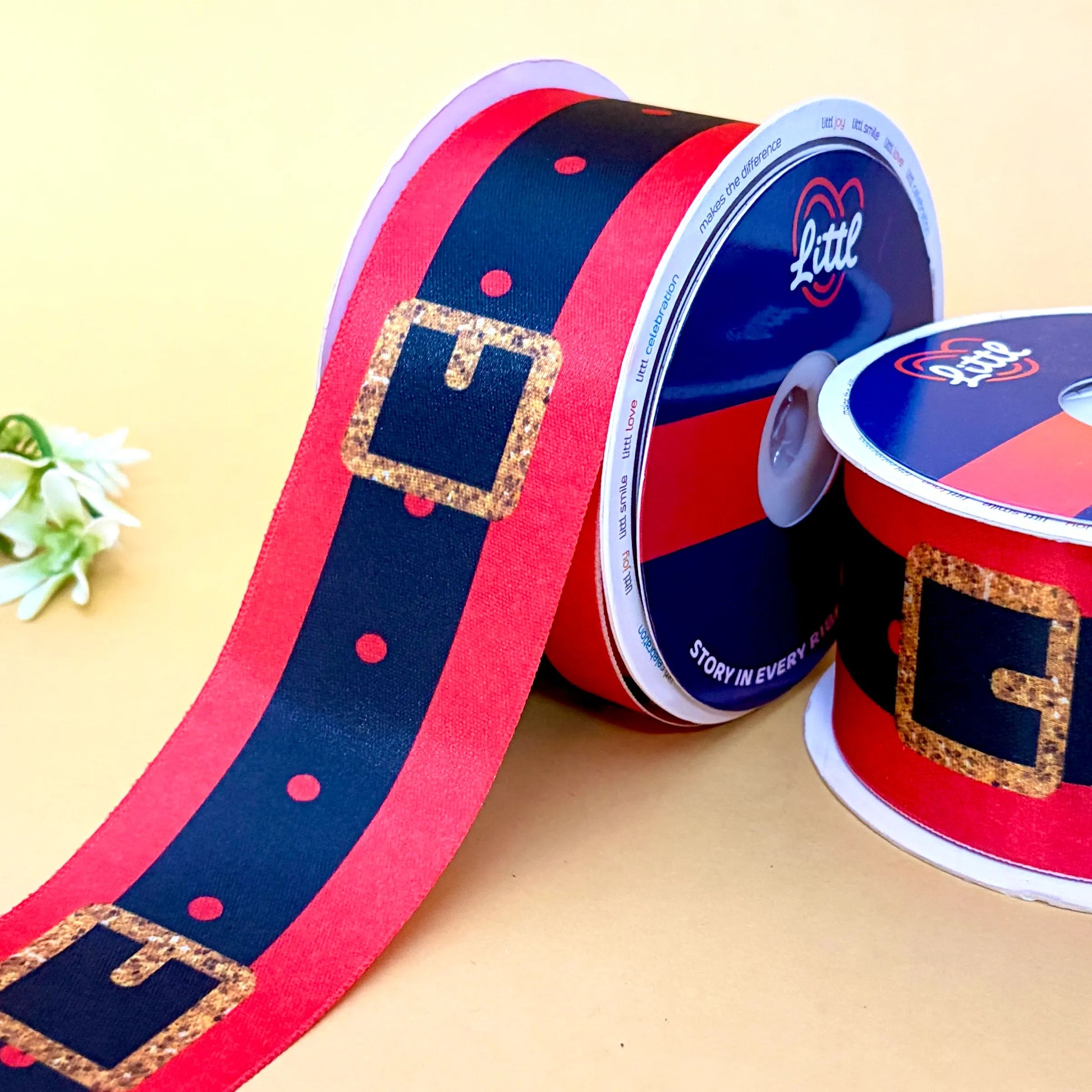Ribbon-Printed Satin Ribbon 50mm 23m Christmas Theme Gift Wrap Decor-Littl
