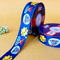 It's a Boy Printed Ribbon 25mm - Classic Blues - Navy - printed satin ribbon by Littl India