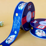 It's a Boy Printed Ribbon 1 inch (25 mm) - Multi Colour - Navy - printed satin ribbon by Littl India