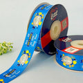 It's a Boy Printed Ribbon 25mm - Blue Shades - Grey - printed satin ribbon by Littl India