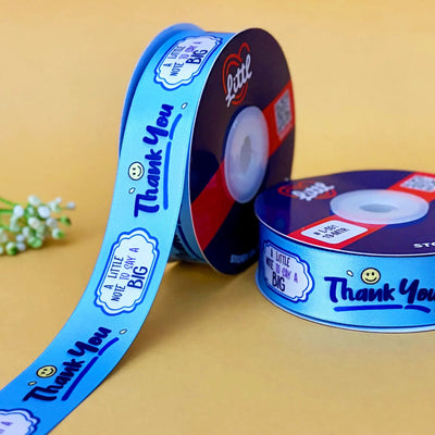 ribbon-Sky Blue-Thank you Ribbon (L587 to L597)-Littl Ribbons