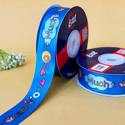 ribbon-Aqua-Thank you Ribbon (L599 to L610)-Littl Ribbons