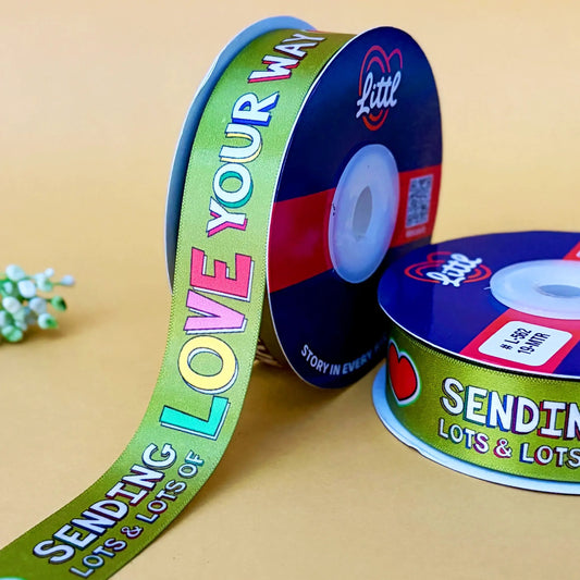 ribbon-Olive-Best Wishes Ribbon (L554 to L565)-Littl Ribbons