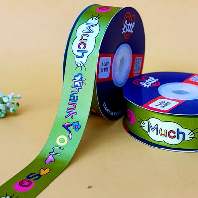 ribbon-Olive-Thank you Ribbon (L599 to L610)-Littl Ribbons