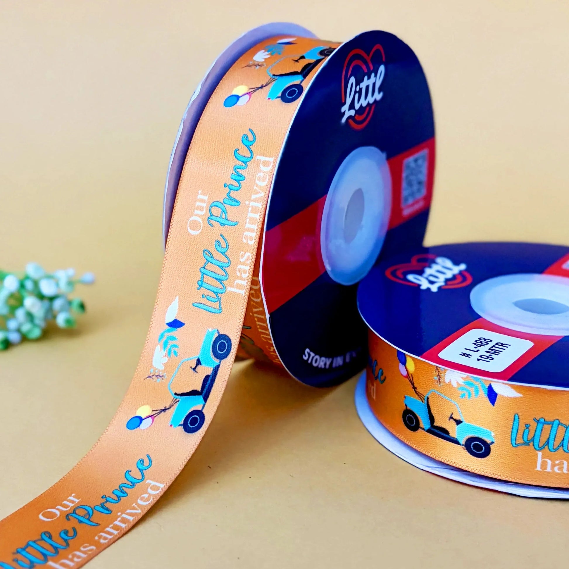 ribbon-Orange-Its a Boy Ribbon (L484 to L490)-Littl Ribbons