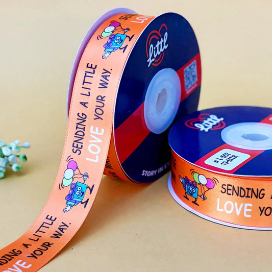 ribbon-Orange-Best Wishes Ribbon (L542 to L553)-Littl Ribbons