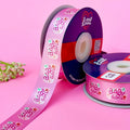 It's a Girl Printed Ribbon 25mm - Full Colour Range - Magenta - printed satin ribbon by Littl India