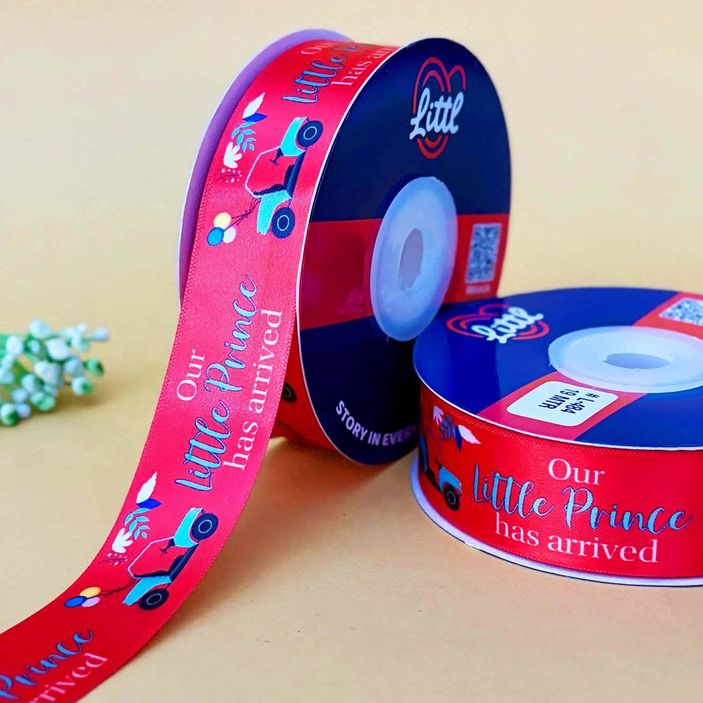 ribbon-red-its a boy ribbon (l484 to l490)-littl ribbons