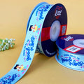 Best Wishes Printed Ribbon 25mm - Classic Set - Aqua - printed satin ribbon by Littl India