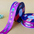 Thank You Printed Ribbon 25mm - Magenta - printed satin ribbon by Littl India