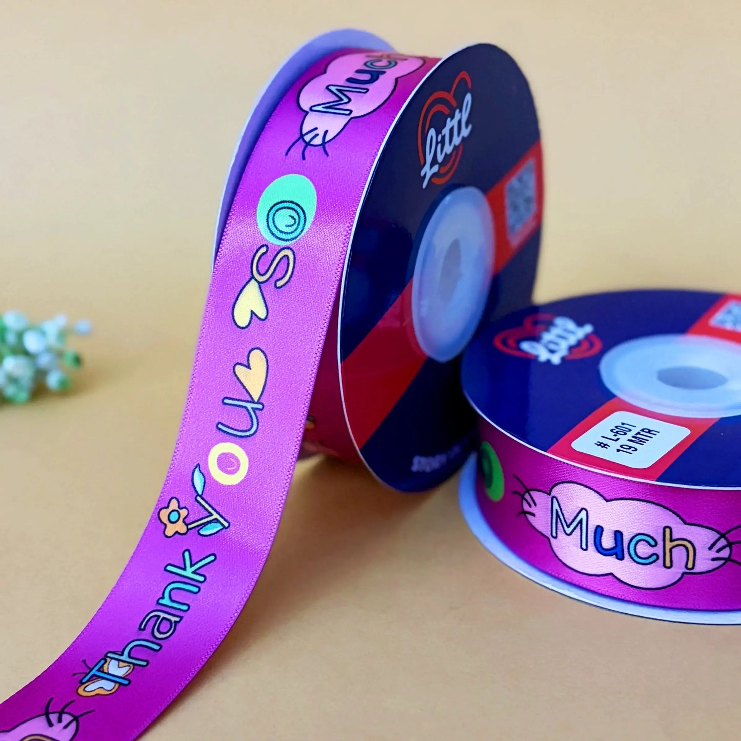 ribbon-majenta-thank you ribbon (l599 to l610)-littl ribbons