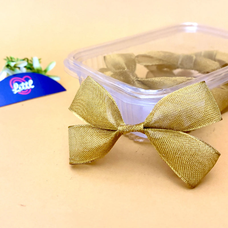 Ribbon Bow-Ribbon Bow 10 Pcs Pack Jari Metallic Gifting Garment-Littl