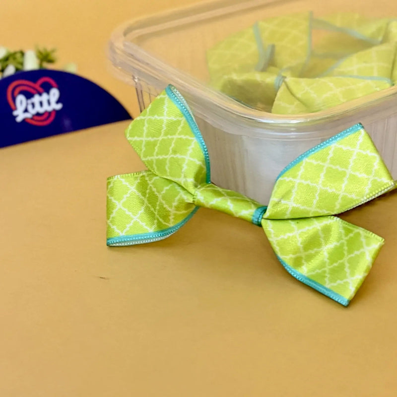 Ribbon Bow-Ribbon Bow 10 Pcs Pack Readymade Transformative Teal Satin-Littl