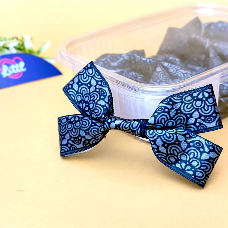 Ribbon Bow-Ribbon Bow 10 Pcs Pack Readymade Multi Color Satin Craft-Littl