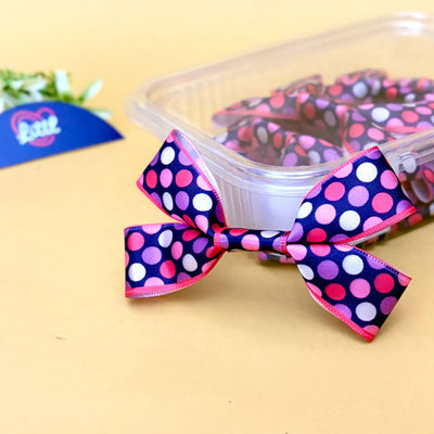 Ribbon Bow-Ribbon Bow 10 Pcs Pack Readymade Fuchsia Purple Garment-Littl