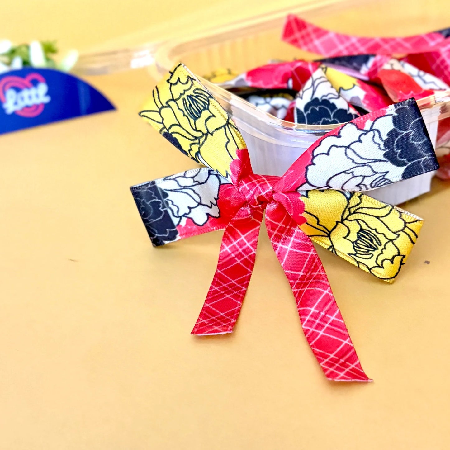 ribbon bow-ribbon bow 10 pcs pack tail readymade pastel red brown satin craft-littl