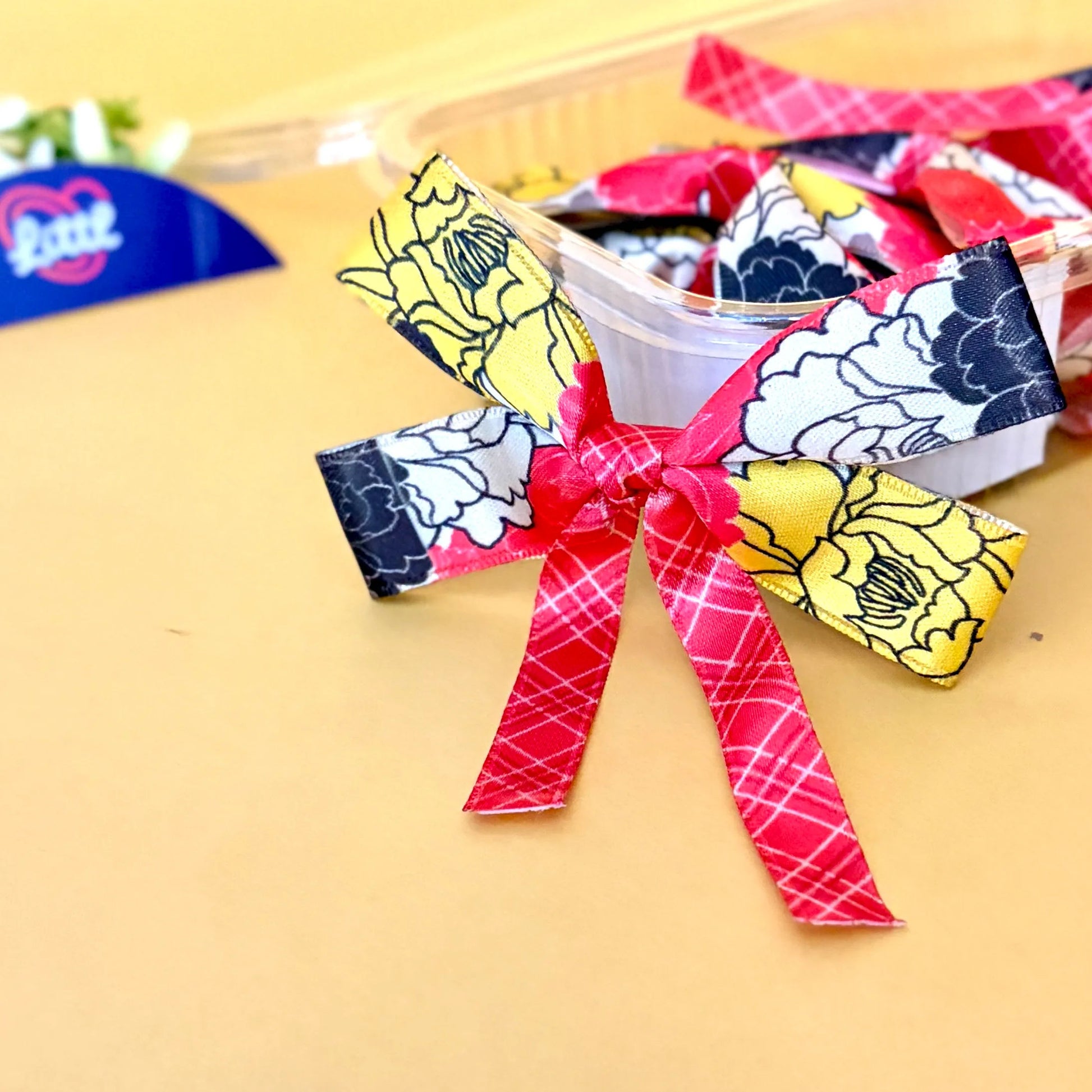 Ribbon Bow-Ribbon Bow 10 Pcs Pack Tail Readymade Pastel Red Brown Satin Craft-Littl