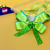 Lattice Lime Zest – Ready-Made Satin Bows, Pack of 10   Littl