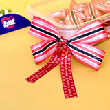 Stripe Blush Regatta – Ready-Made Satin Bows, Pack of 10   Littl