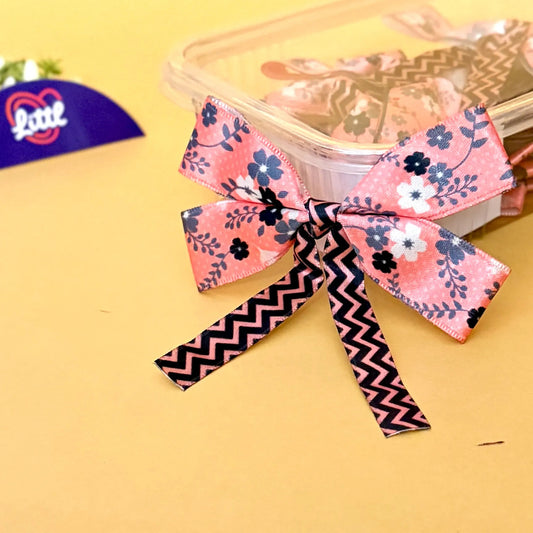 Ribbon Bow-Ribbon Bow 10 Pcs Pack Tail Readymade Dusty Pink Hampers Garment-Littl