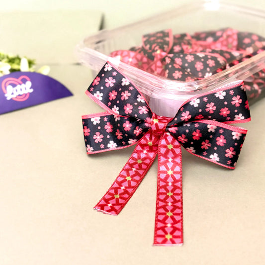 Ribbon Bow-Ribbon Bow 10 Pcs Pack Tail Readymade Dusty Pink Hampers Garment-Littl