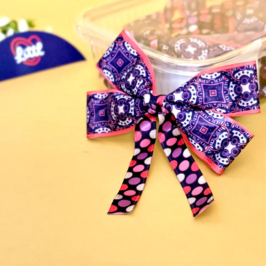 Ribbon Bow-Ribbon Bow 10 Pcs Pack Tail Readymade Fuchsia Purple Garment-Littl