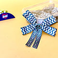 Chevron Navy Crisp – Ready-Made Satin Bows, Pack of 10   Littl