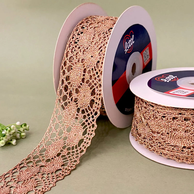 Lace-Rose gold-Metallic-lace-13101-Littl