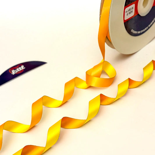 Ribbon-Ribbon 1/2 Inch 47m Golden Yellow Two Color Garment Gift-Littl