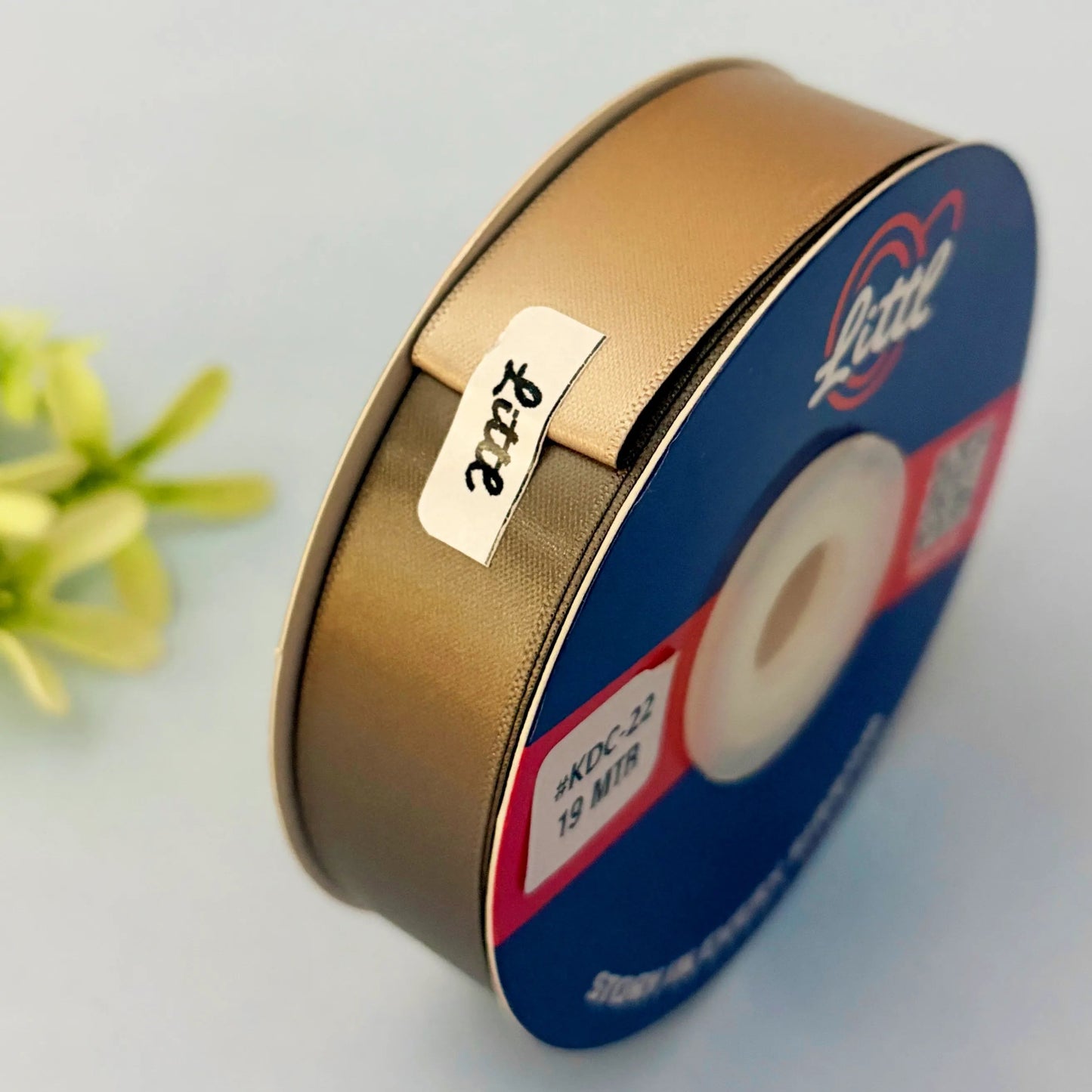 ribbon--satin ribbon - brown & beige-littl ribbons