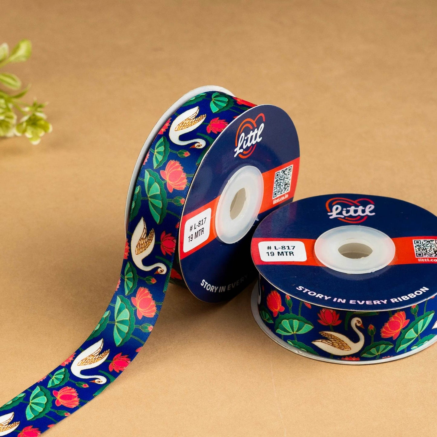 printed satin ribbon- pichrang collection - littl