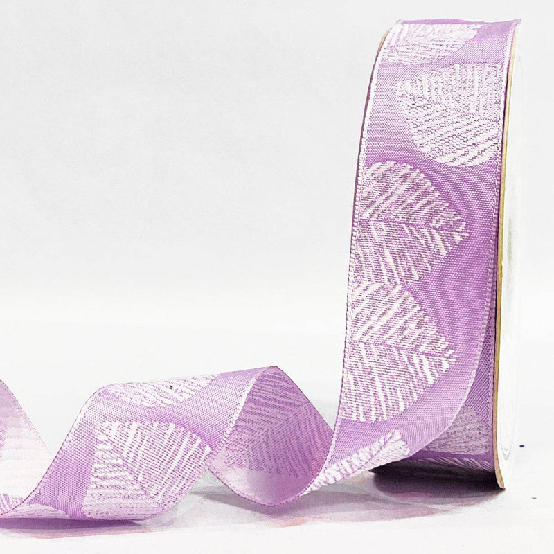 Leheriya Stripe Woven Gift Ribbon 25mm - Lilac by Littl India