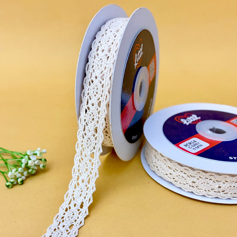 Lace-Ivory-Cotton Crochia Lace-CR14-Littl