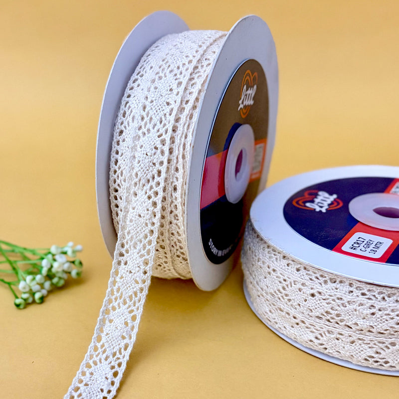Lace-Ivory-Cotton Crochia Lace-CR17-Littl