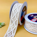 Lace-Ivory-Cotton Crochet Lace 1.5 Inch Ivory 9M Ethnic Fashion Trim CR46-Littl